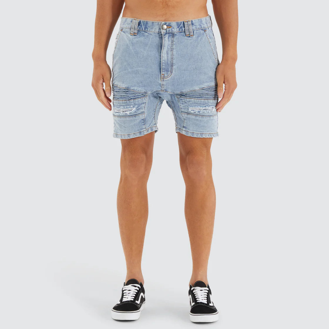 Nena & Pasadena Viper Denim Short - Portland Blue