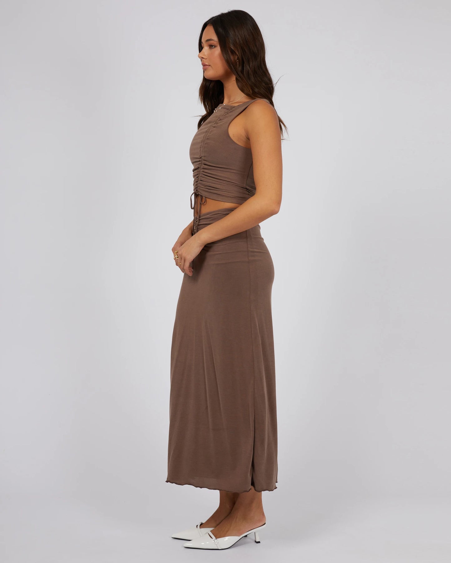 Jorge Luxe Maxi Skirt - Brown