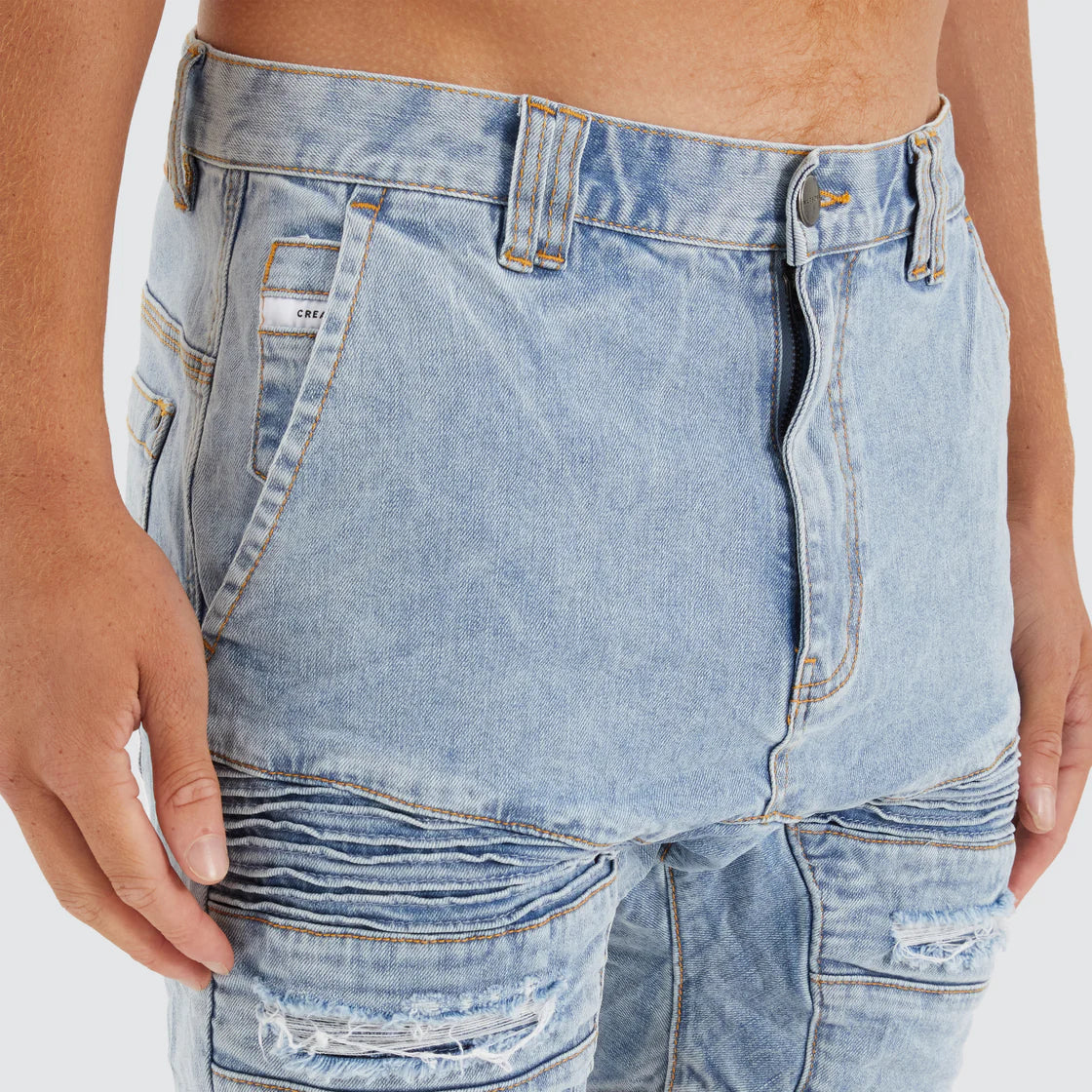 Nena & Pasadena Viper Denim Short - Portland Blue