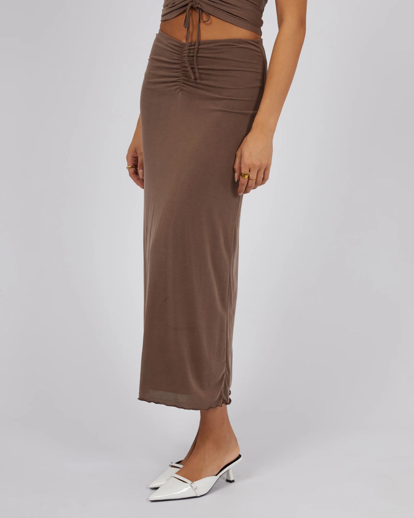 Jorge Luxe Maxi Skirt - Brown