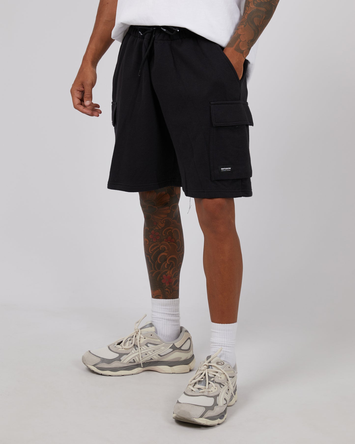 St Goliath Fleece Cargo Short - Black