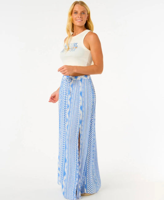 Rip Curl San Carl Maxi Skirt- Blue