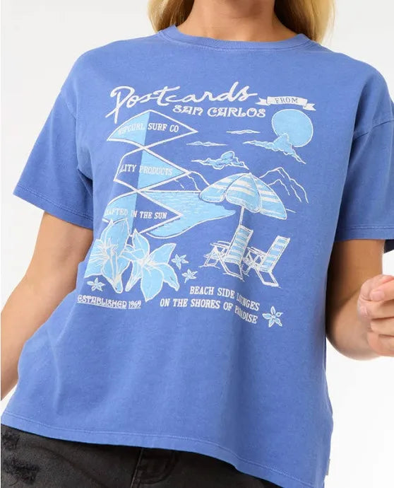 Rip Curl Postcards Relaxed Tee - Ocean