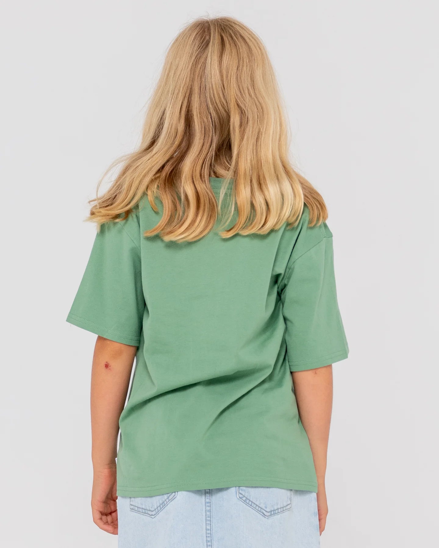 Rusty By The Bay Oversized Tee Girls - Faded Pistachio