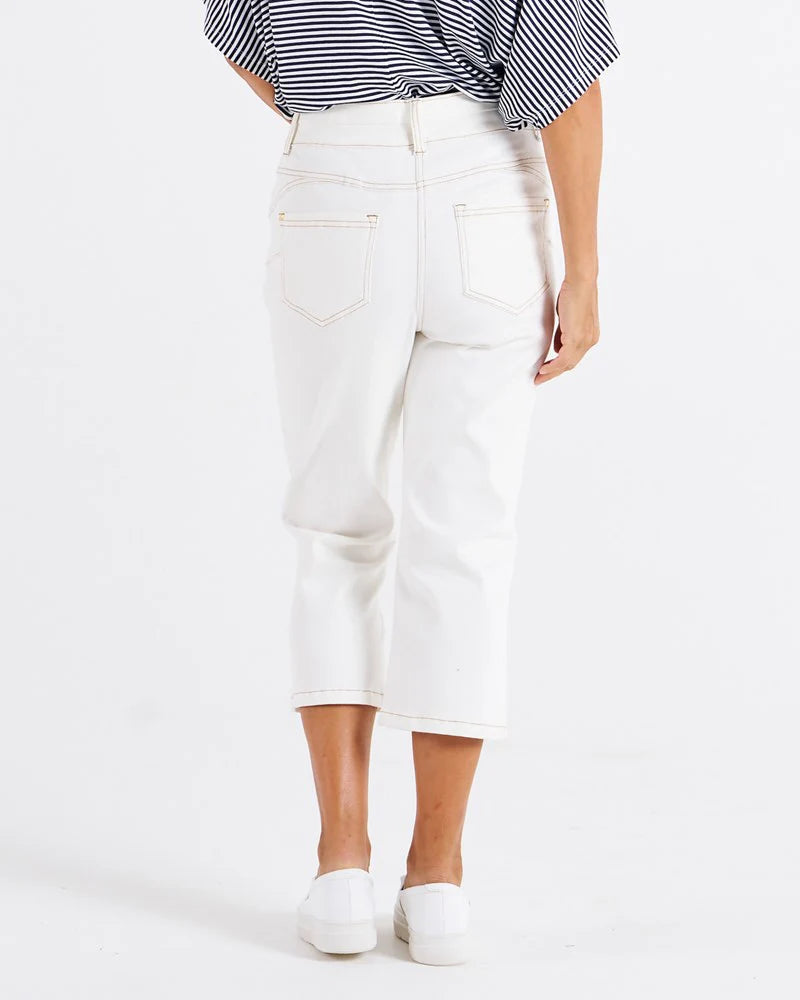 Betty Basics Alessi Crop Jean - White