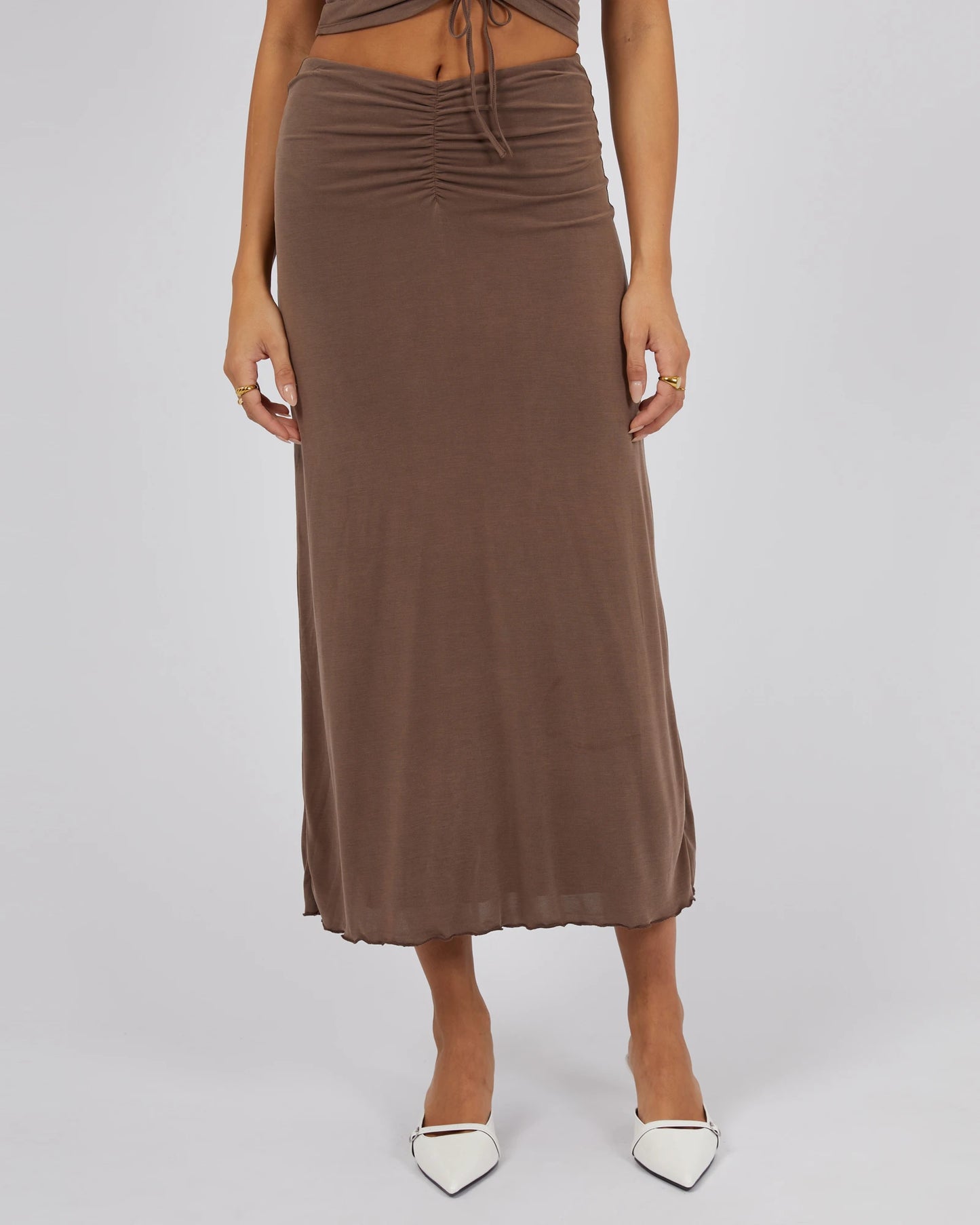 Jorge Luxe Maxi Skirt - Brown