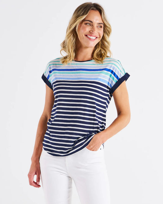 Betty Basics Gracie Short Sleeve - Blue Haze