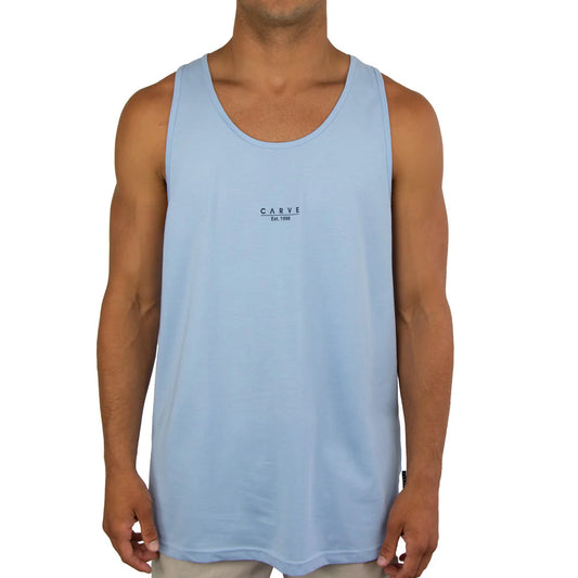 Carve EST. 1998 Mens Singlet - Power Blue