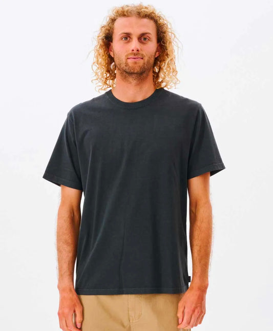 Rip Curl Plain Washed Tee - Washed Black