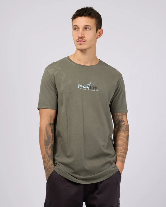 St Goliath Sign Off Tee - Agave Green