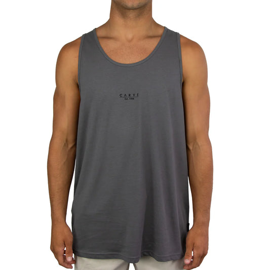 Carve EST. 1998 Mens Singlet - Charcoal