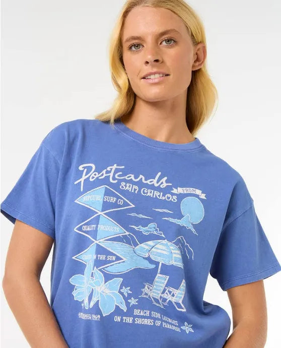 Rip Curl Postcards Relaxed Tee - Ocean