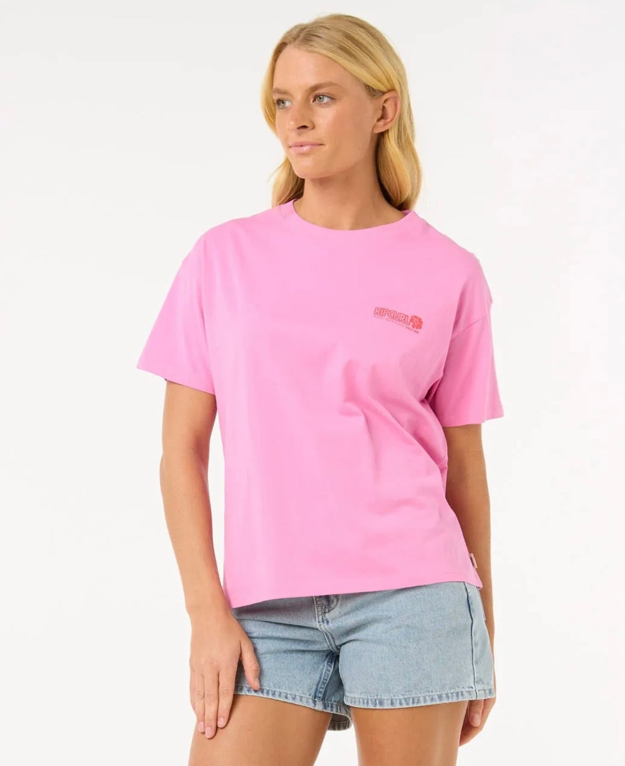 Rip Curl Ocean Tech Relaxed Tee - Pink