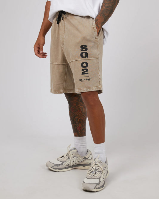 St Goliath Arena Fleece Short - Sand