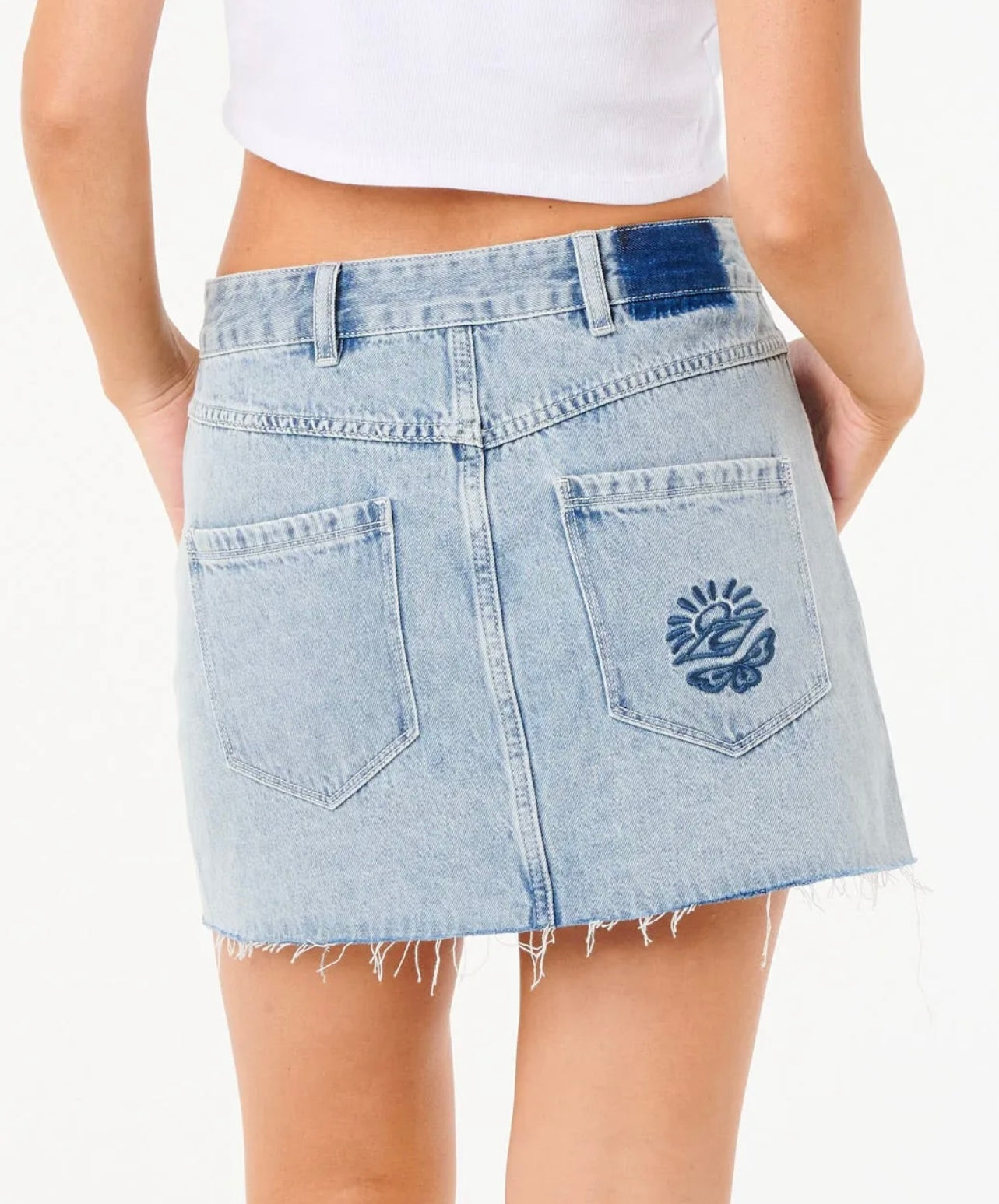 Rip Curl Tabby Denim Mini Skirt - Vintage Blue