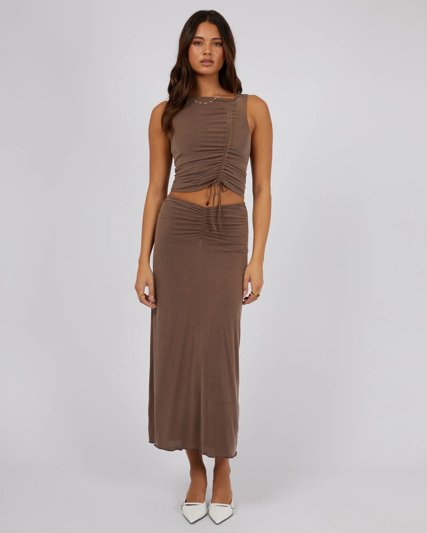 Jorge Luxe Maxi Skirt - Brown