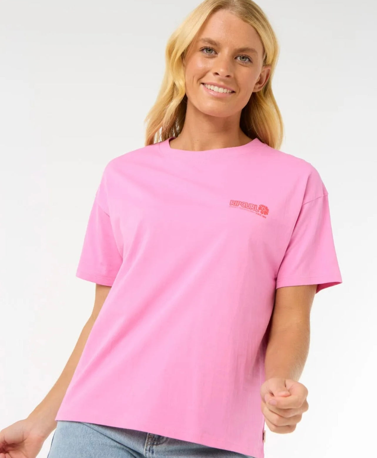 Rip Curl Ocean Tech Relaxed Tee - Pink