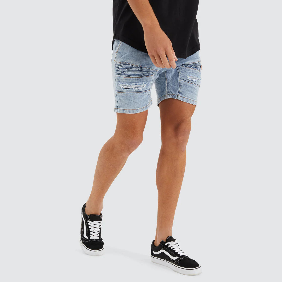 Nena & Pasadena Viper Denim Short - Portland Blue