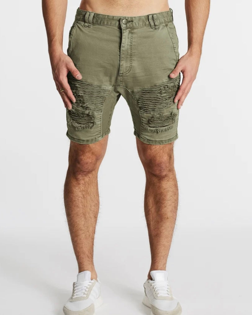 Nena & Pasadena Hellcat Denim Short - Khaki