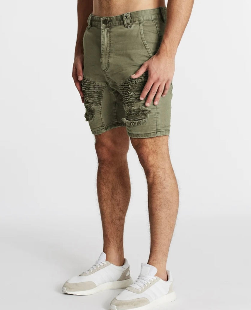 Nena & Pasadena Hellcat Denim Short - Khaki