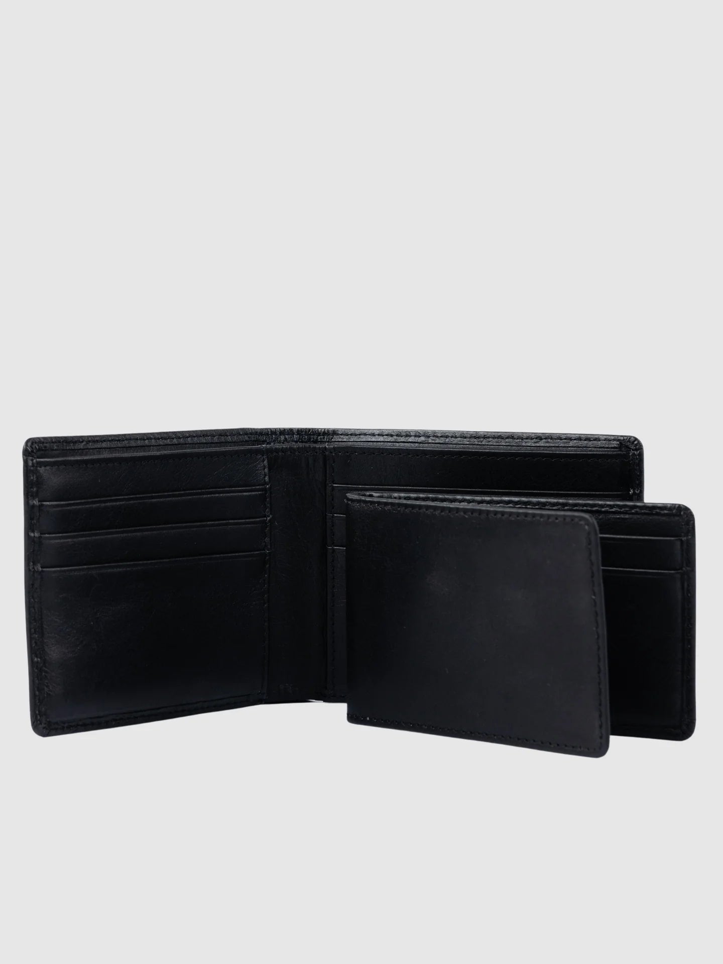 Rusty River 2 Leather Wallet - Black