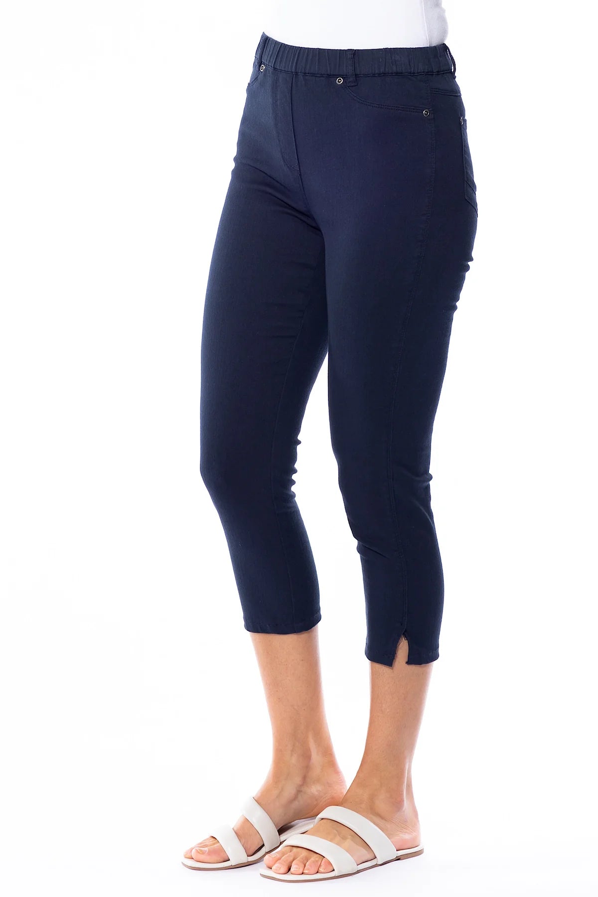 Cafe Latte Capri Pants - Navy