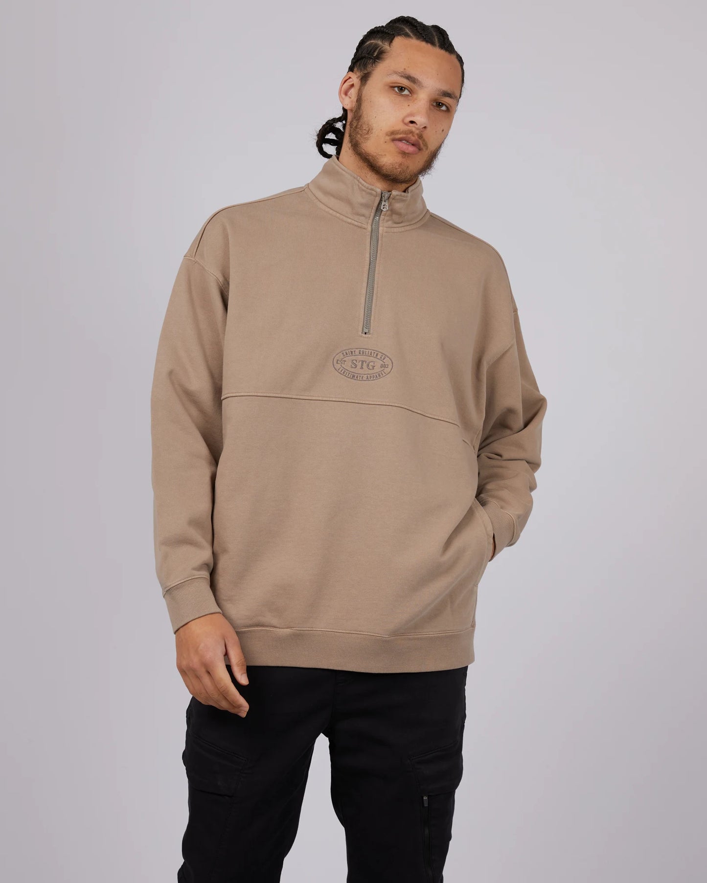 St Goliath Heritage 1/4 Zip - Sand