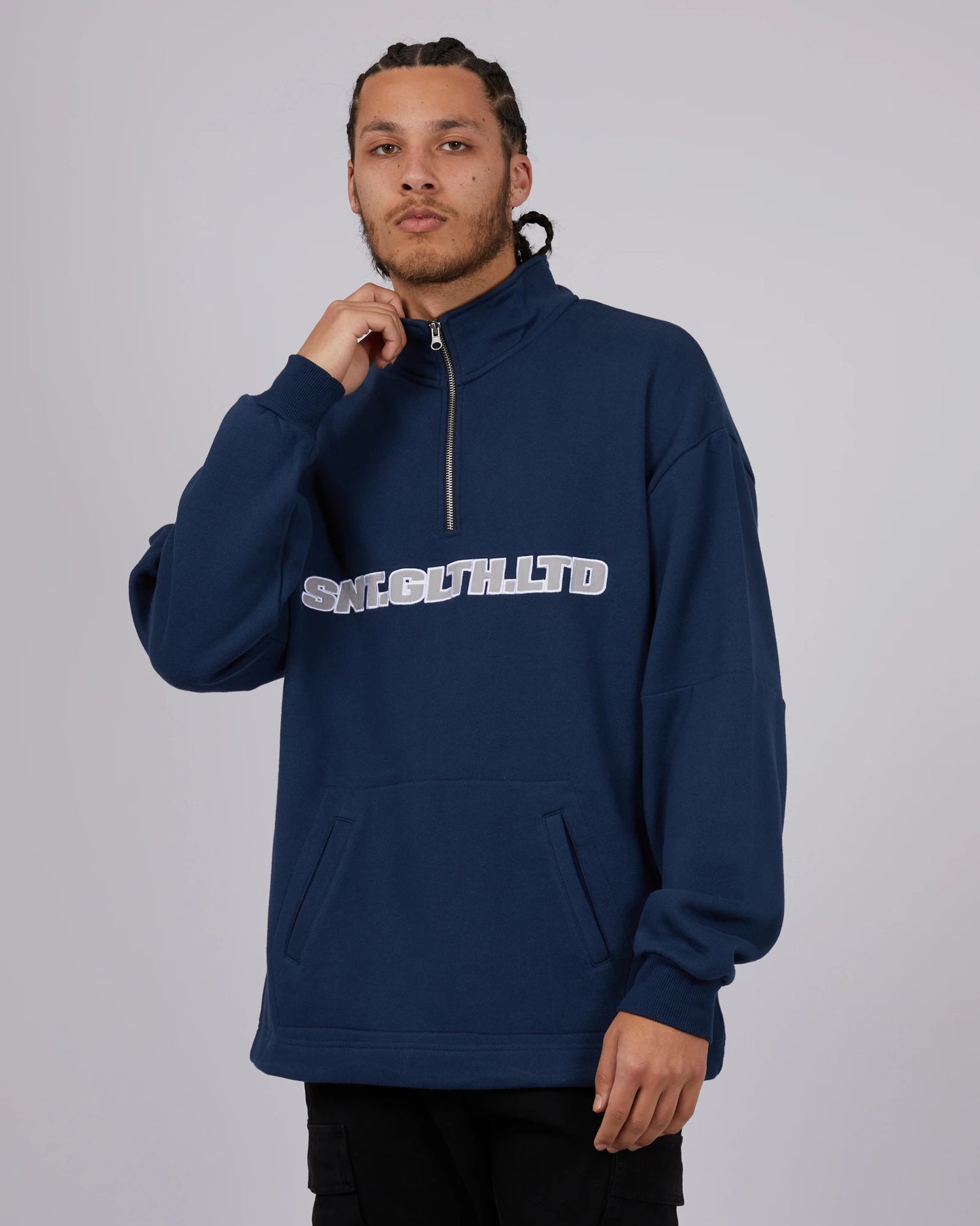 St Goliath Bayside Qtr Zip - Navy