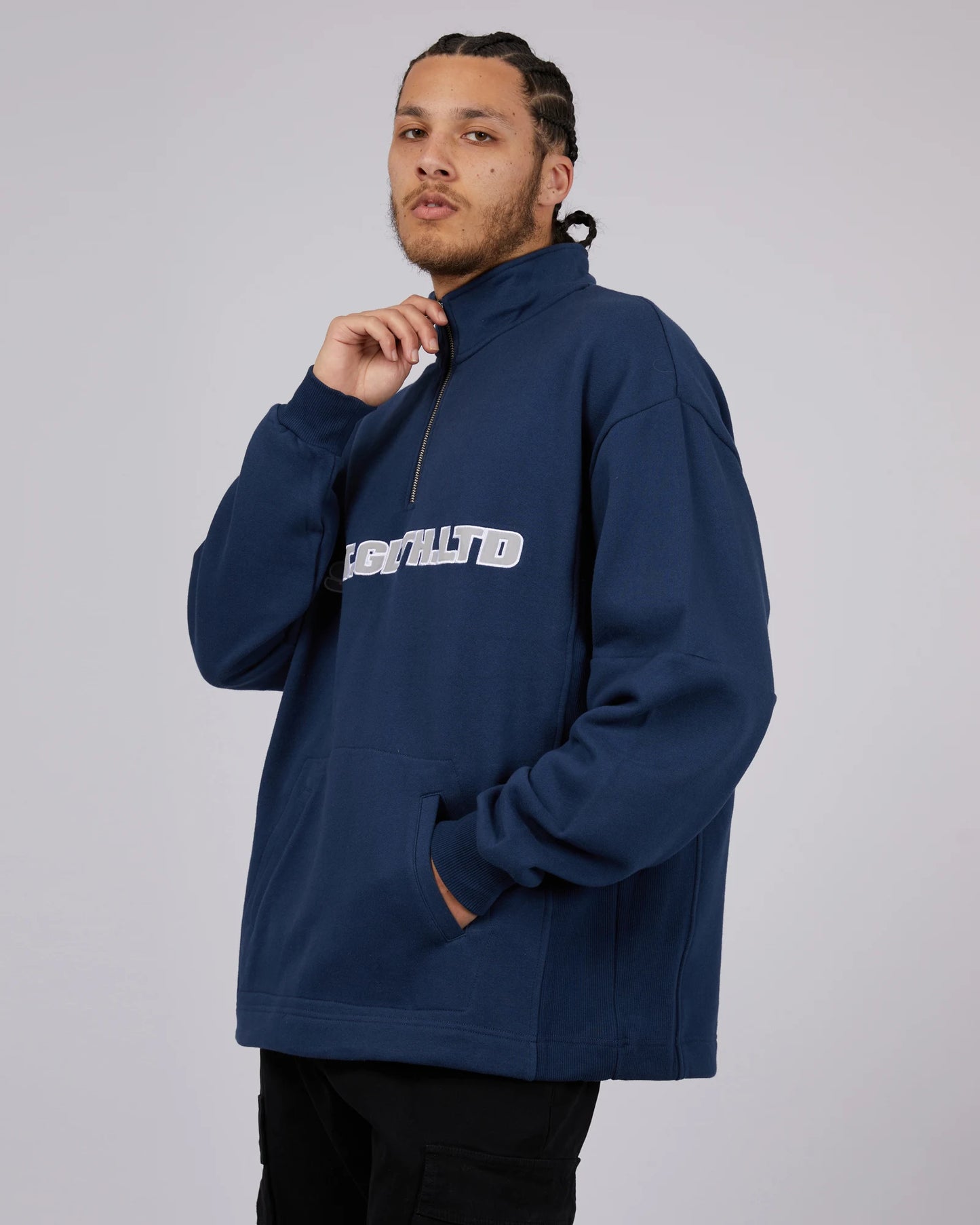 St Goliath Bayside Qtr Zip - Navy