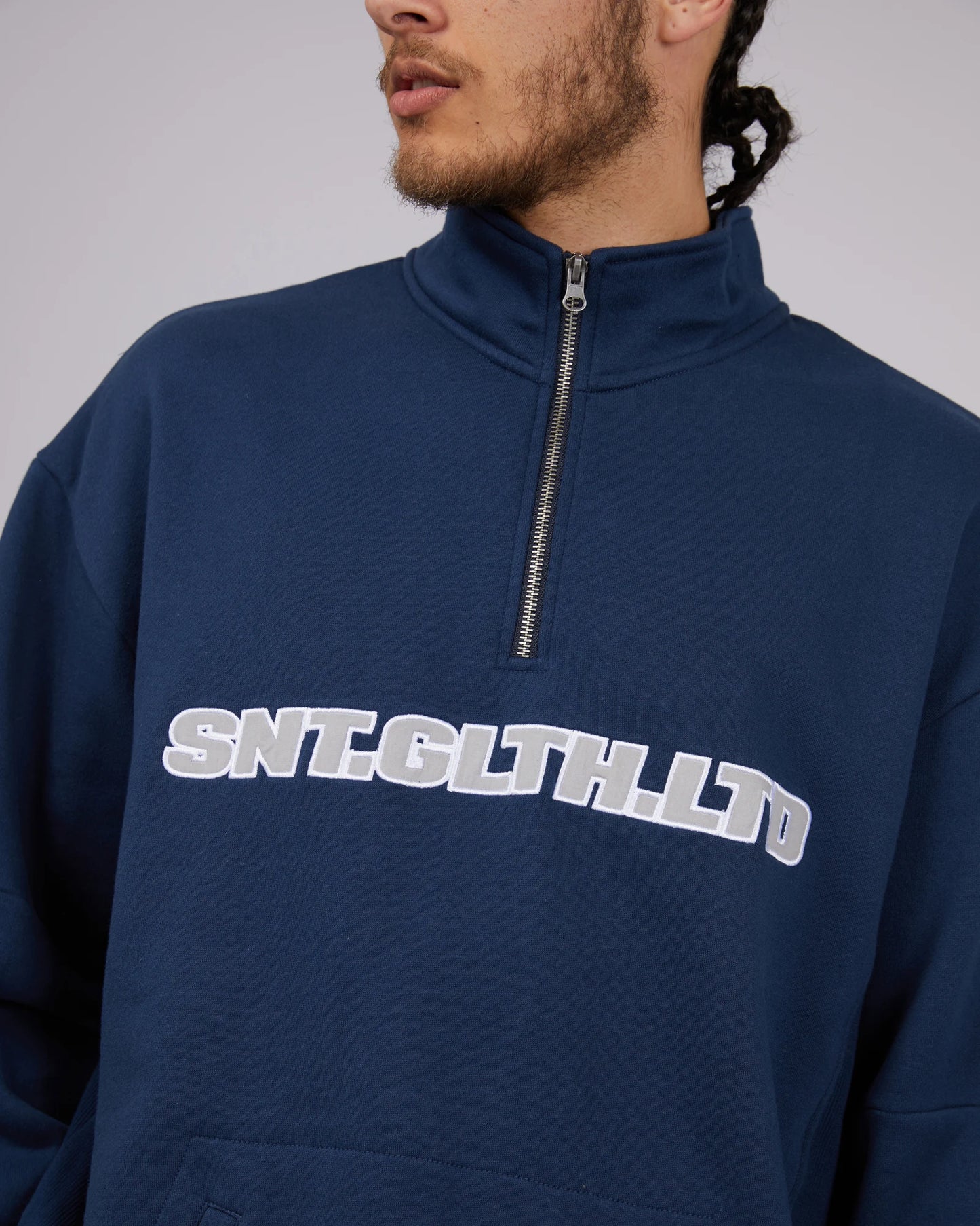 St Goliath Bayside Qtr Zip - Navy