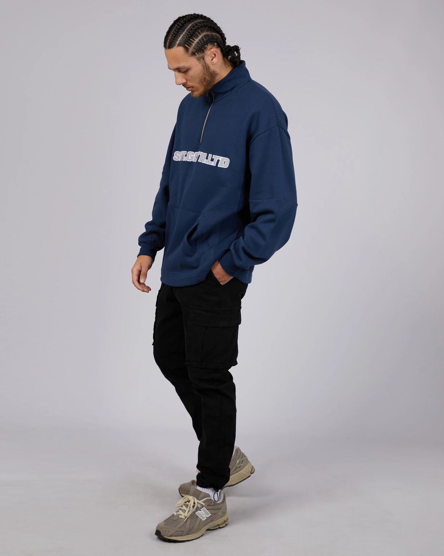 St Goliath Bayside Qtr Zip - Navy