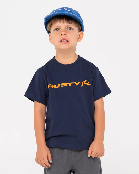 Rusty Vital Short Sleeve Tee Runts - Navy Blue