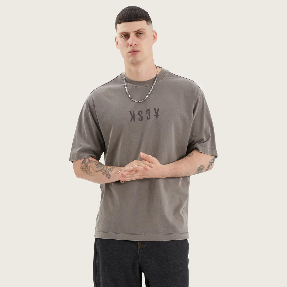 Kiss Chacey West Oversized Tee- Pigment Iron