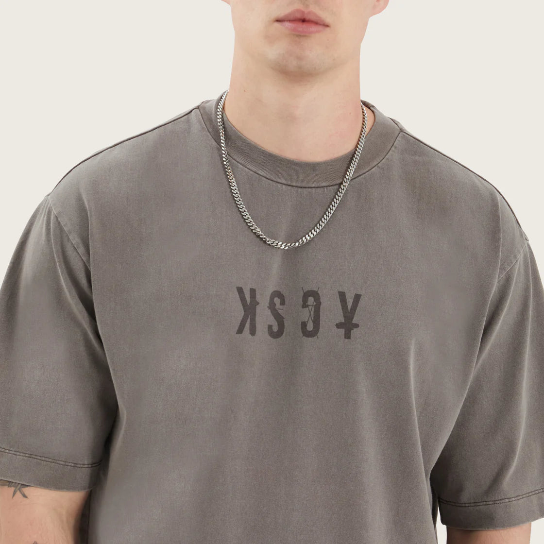 Kiss Chacey West Oversized Tee- Pigment Iron