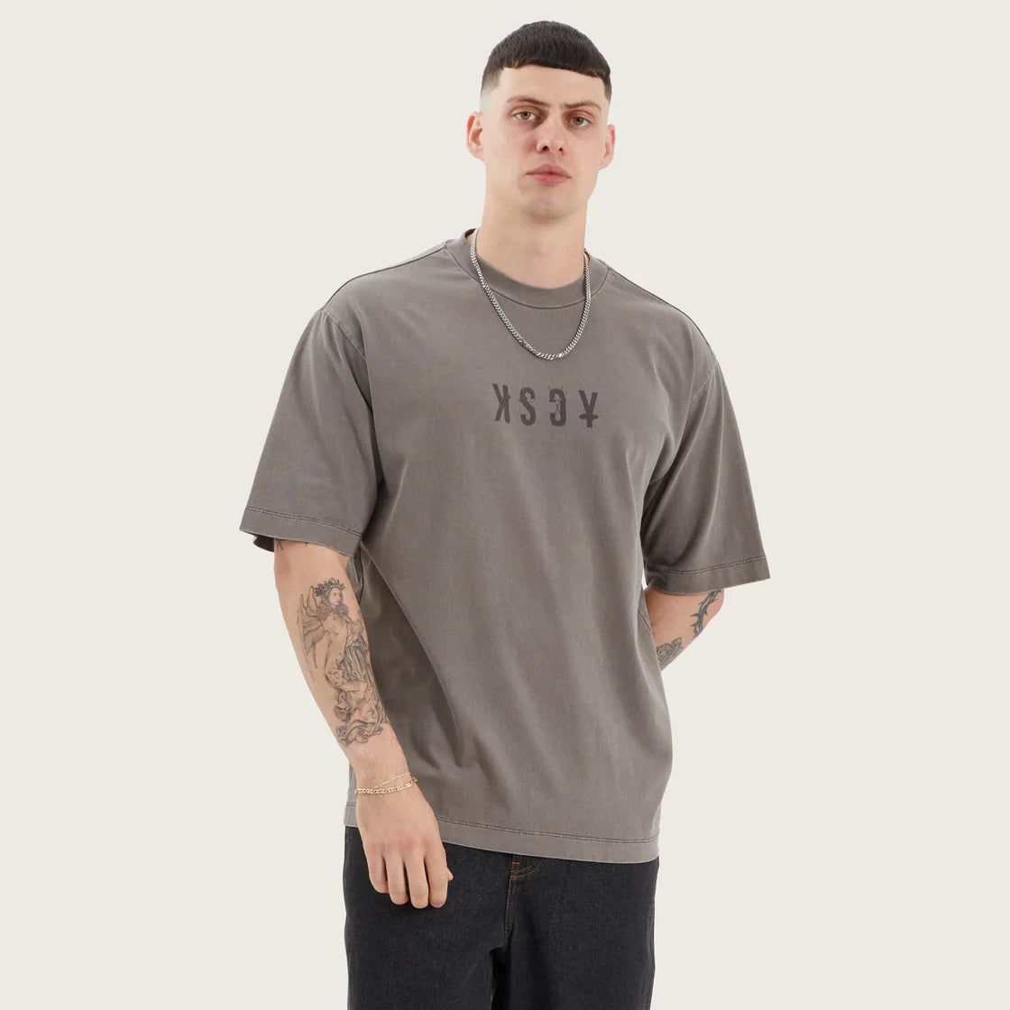 Kiss Chacey West Oversized Tee- Pigment Iron